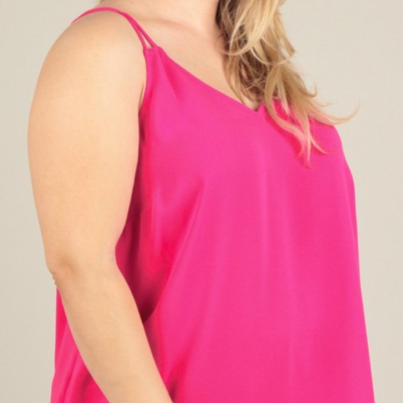 Loose Fit Flowy V Neck Sexy Tank Top - Picture 2 of 5